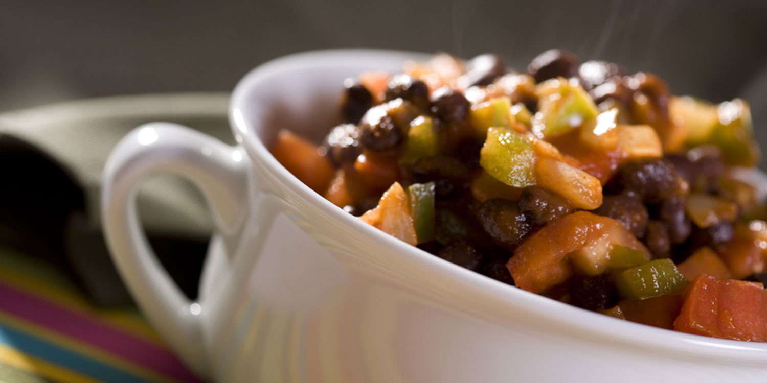 bowl of black bean chili