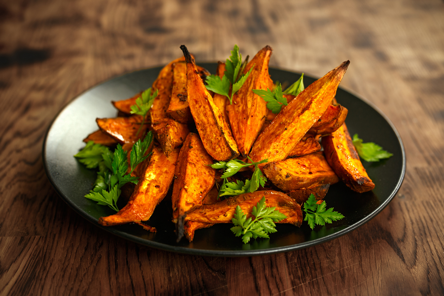 a bowl of grilled sweet potato steakfries