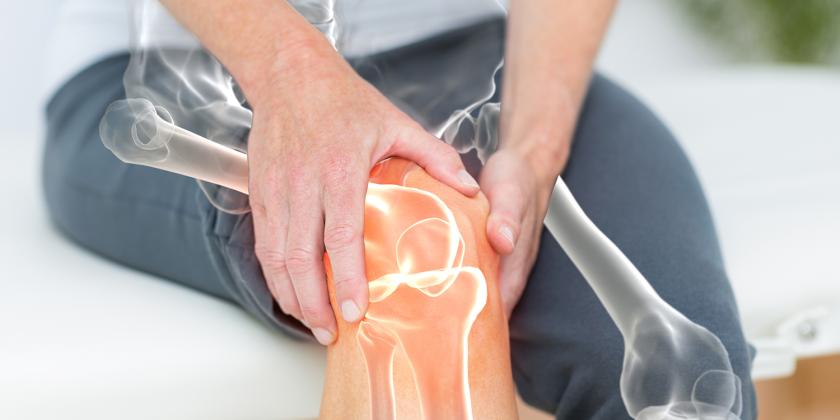 an inflammed knee joint