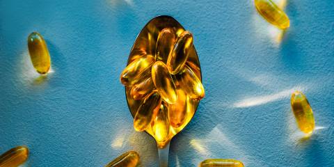 capsules of fish oil supplement