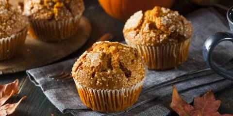 freshly baked pumpkin muffins
