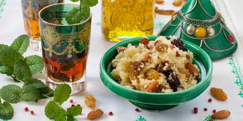 vegetarian North African stew served over couscous