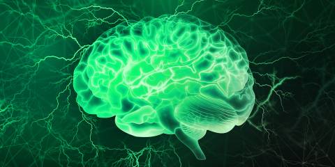 a representation of the brain's natural electricity