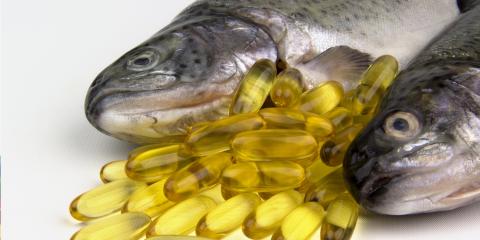 Fish oil tablets and Fish