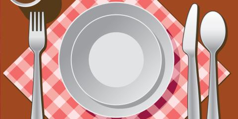 Plate with silverware 