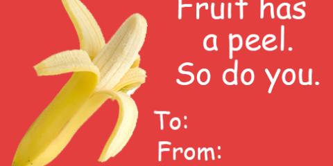 Banana valentine card