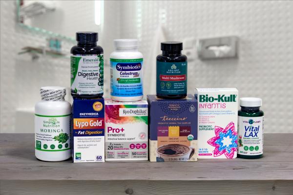 a selection of all-natural digestive support